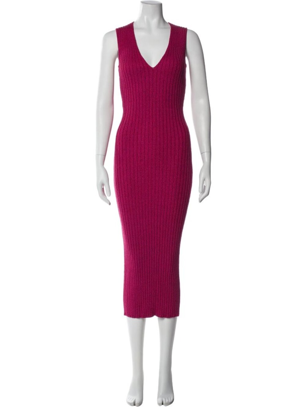 Ronny Kobo Berry Stretch V-Neck Dress XS